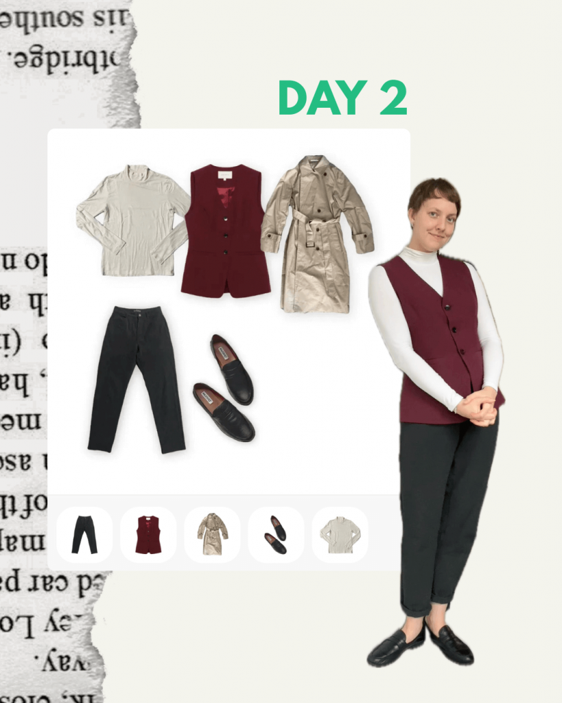 Woche vier mit der Capsule Wardrobe: Outfit Tag 2