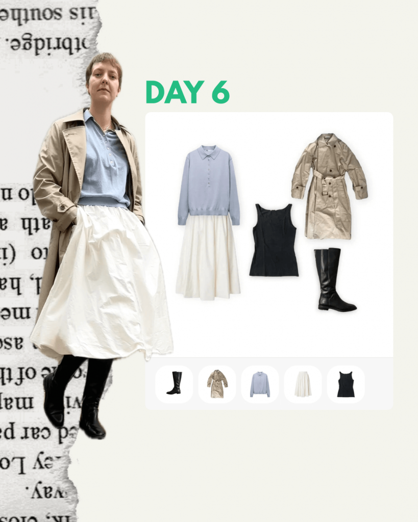 Woche vier mit der Capsule Wardrobe: Outfit Tag 6